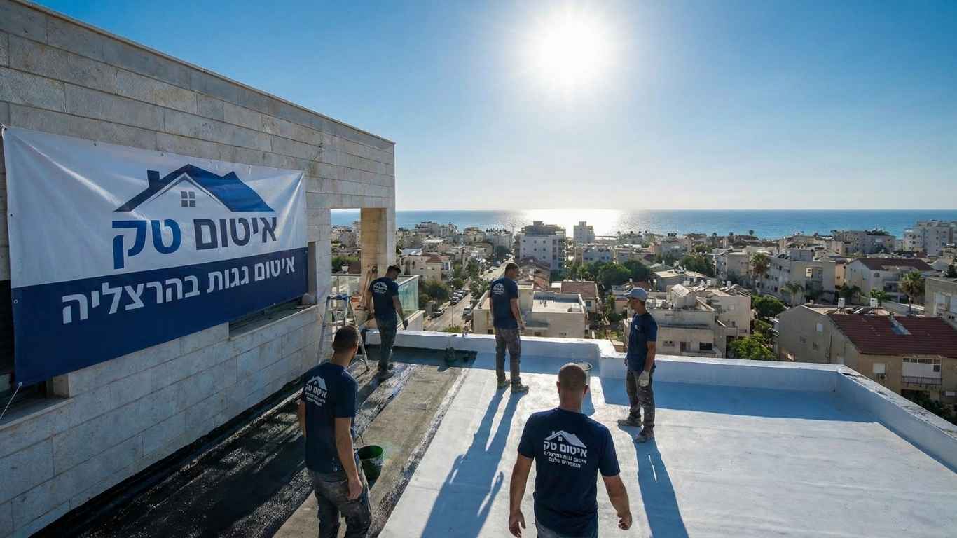 איטום גגות בהרצליה