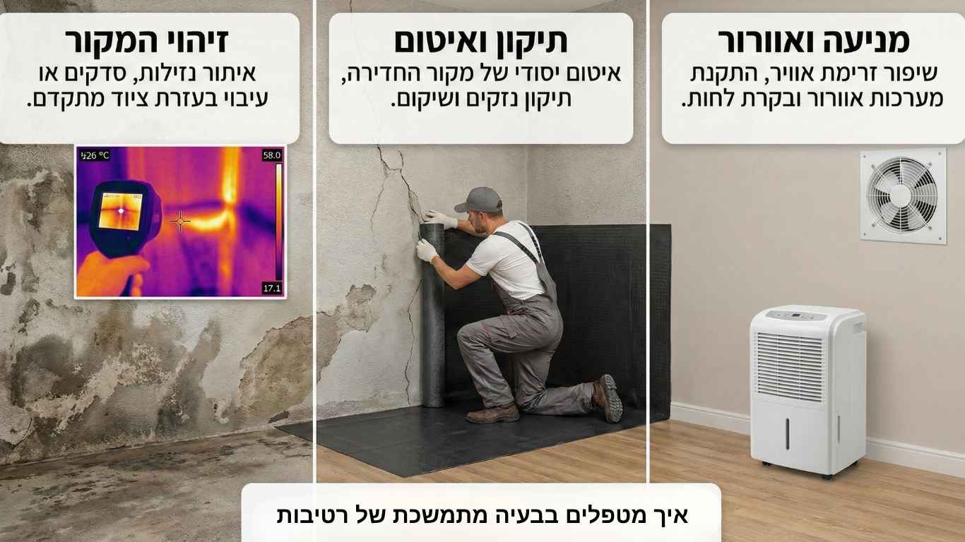 איך מטפלים בבעיה מתמשכת של רטיבות איך מטפלים בבעיה מתמשכת של רטיבות