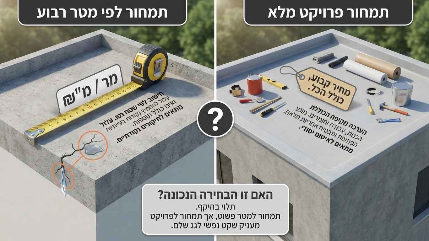 האם איטום לפי מטר הוא הבחירה הנכונה האם איטום לפי מטר הוא הבחירה הנכונה