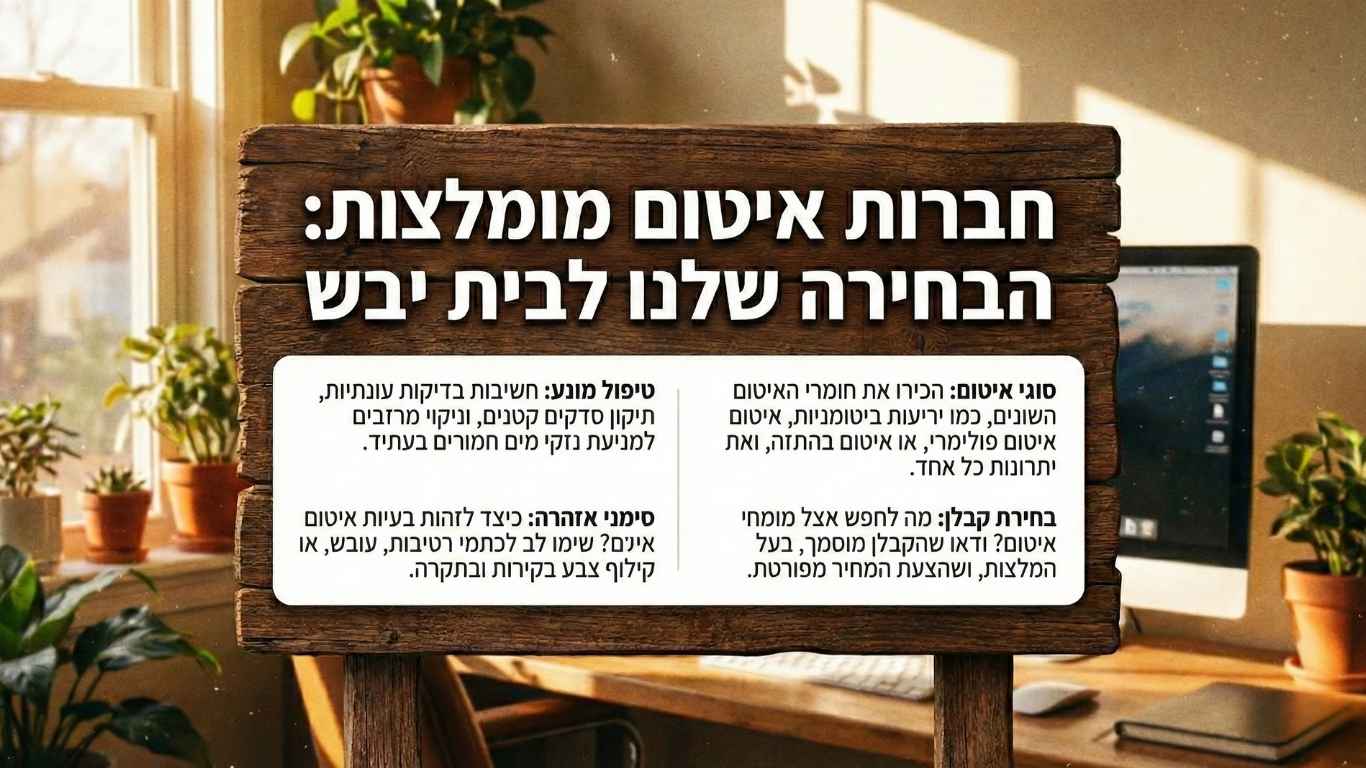 חברות איטום מומלצות