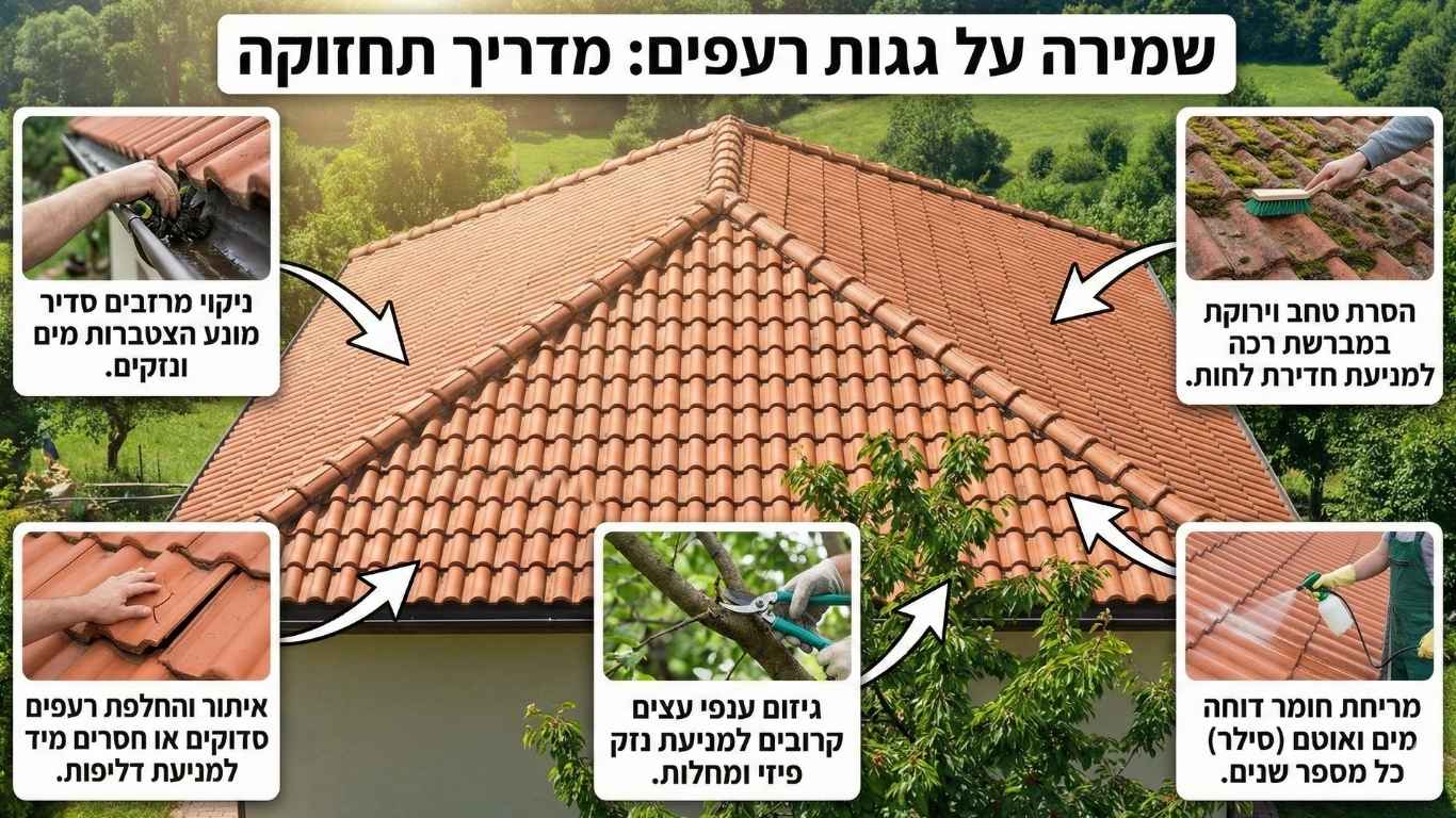 כיצד שומרים על גגות רעפים לאורך זמן