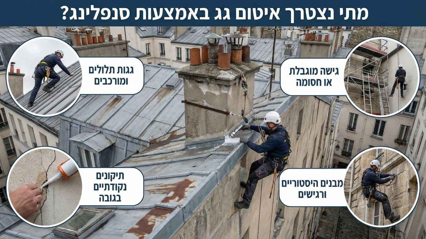 מתי נצטרך להזמין איטום גג באמצעות סנפלינג מתי נצטרך להזמין איטום גג באמצעות סנפלינג