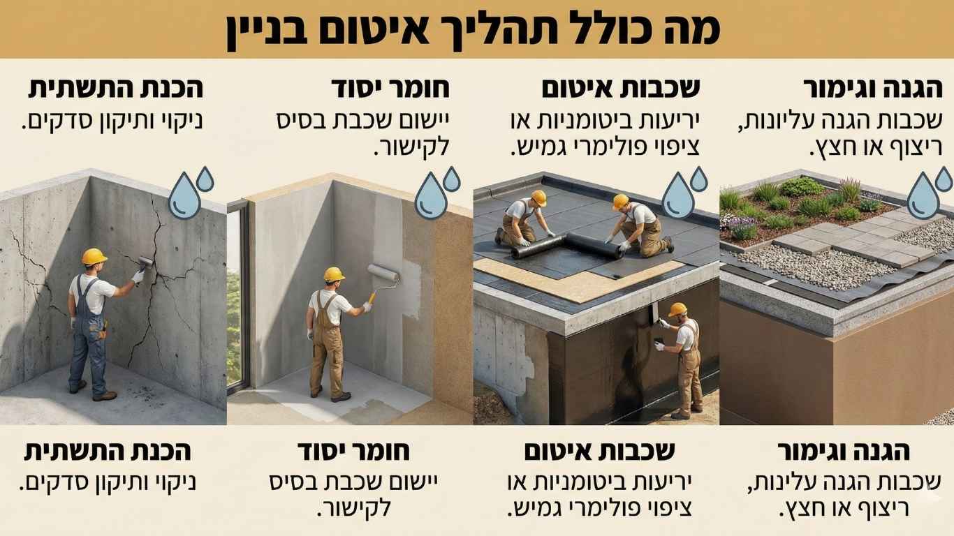 מה כולל תהליך איטום בניין